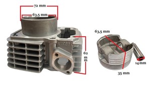  HONDA CBF 150 MODİFİYE SİLİNDİR KOMPLE (63,50 MM)