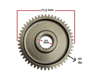  SCOOTER 50 ŞANZIMAN DİŞLİ SETİ 17-49 MODİFİYE (NAN HUA) (SRC)