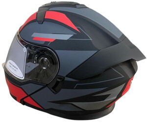 NERO KASK ÇENE AÇILIR 912 MAT SİYAH - KIRMIZI A4 (S)