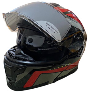  NERO KASK ÇENE AÇILIR 912 SİYAH - KIRMIZI A1 (S)