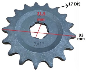  LX 200 ATV ÖN DİŞLİ (17T)