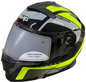  NERO KASK ÇENE AÇILIR 912 SİYAH - SARI A1 (M)