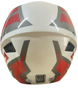  KASK ÇENESİZ KIRMIZI - BEYAZ OF-627