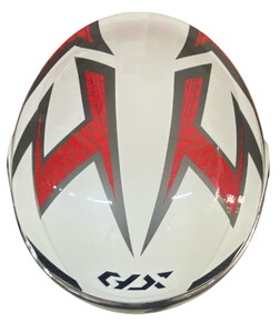  KASK ÇENESİZ KIRMIZI - BEYAZ OF-627
