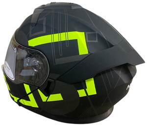  NERO KASK ÇENE AÇILIR 912 MAT SİYAH - SARI A3 (S)