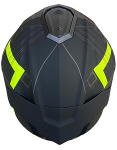  NERO KASK ÇENE AÇILIR 912 MAT SİYAH - SARI A3 (S)