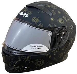  NERO KASK ÇENE AÇILIR 912 MAT SİYAH - GRİ A2 (S)
