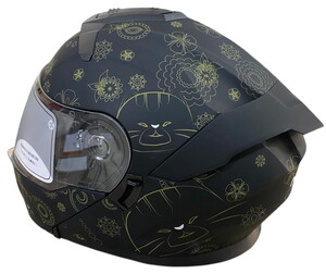  NERO KASK ÇENE AÇILIR 912 MAT SİYAH - GRİ A2 (S)
