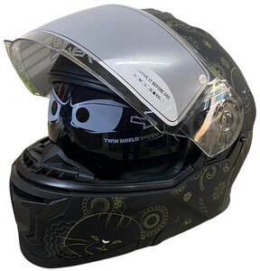  NERO KASK ÇENE AÇILIR 912 MAT SİYAH - GRİ A2 (S)